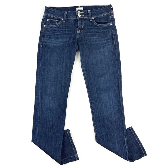 Hudson Womens Denim Jeans Ginny Straight Ankle Crop UnCuffed Blue Size 25 x 28 - Picture 4 of 8